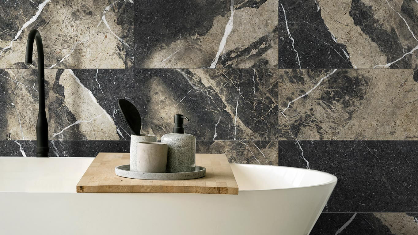 Marmi Alpi Calacatta Black Porcelain Tile - image 4