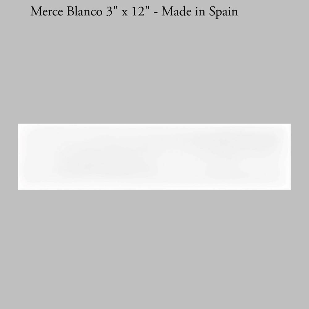 Merce Blanco 3"x12" Matte Porcelain Tile - image 1