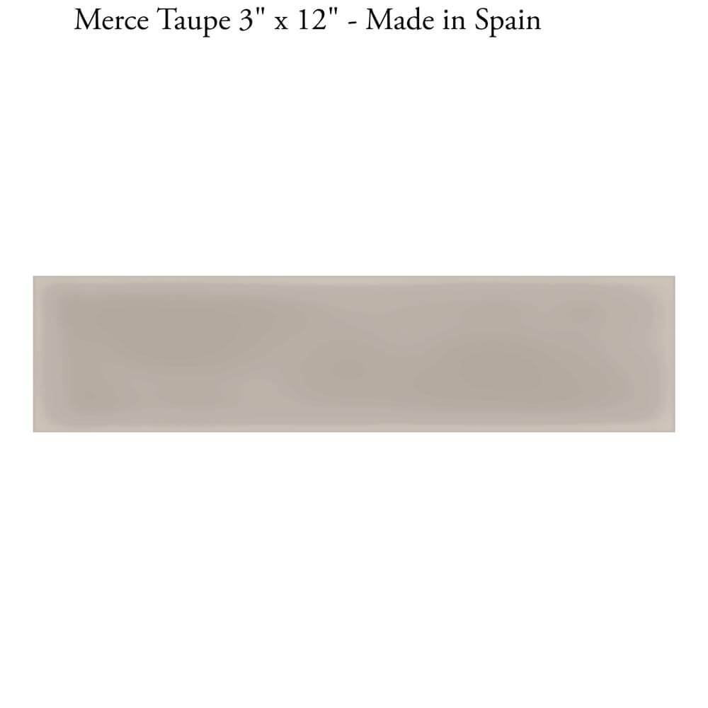 Merce Taupe 3"x12" Matte Porcelain Tile - image 1