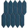Mondial Ocean Blue Gloss 2"x6" Picket Porcelain Mosaic - image 1