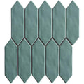 Mondial Seafoam Gloss 2"x6" Picket Porcelain Mosaic - image 1
