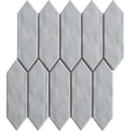 Mondial Soft Grey Gloss 2"x6" Picket Porcelain Mosaic - image 1