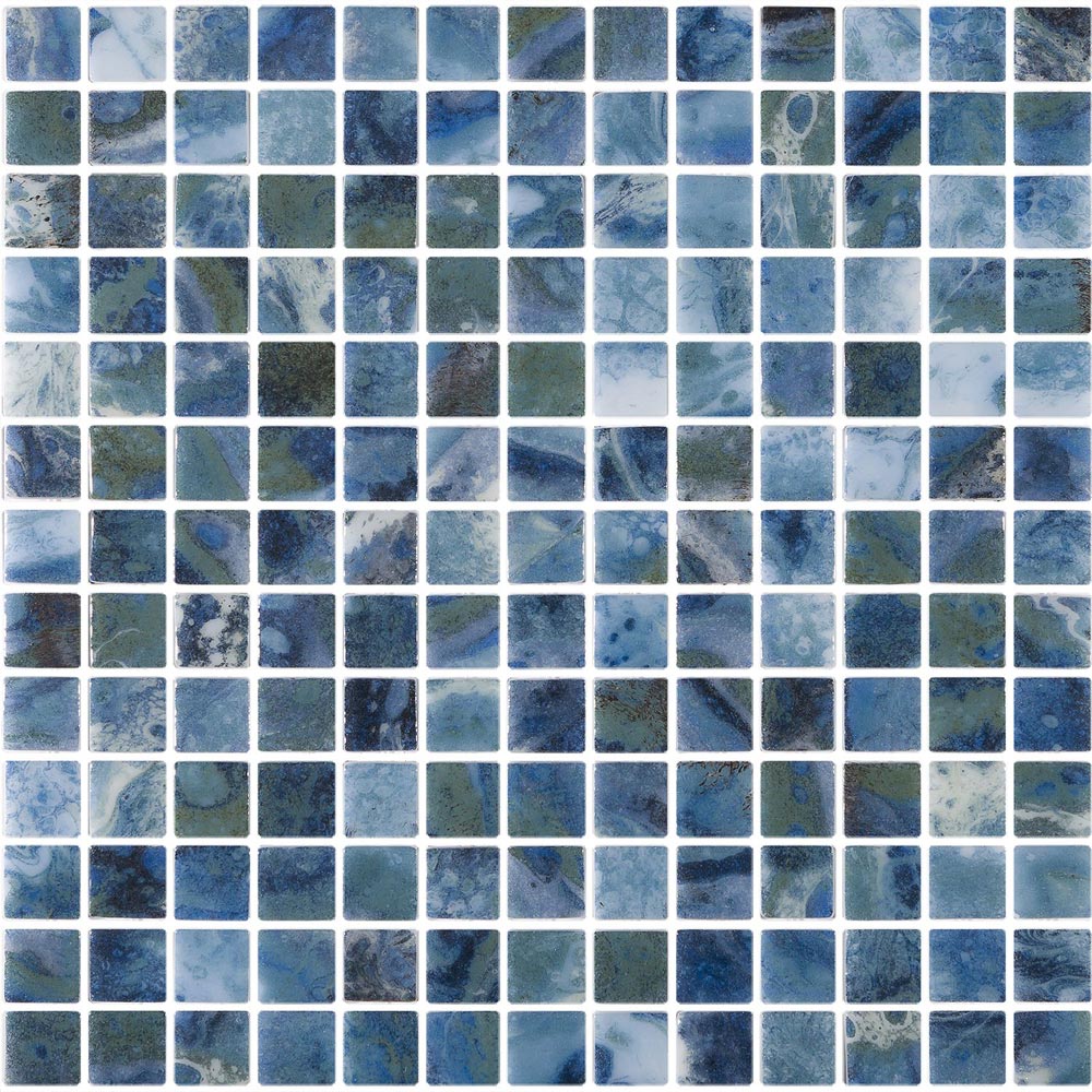 Mythos Delfos Blue 1"x1" Glass Mosaic - image 2