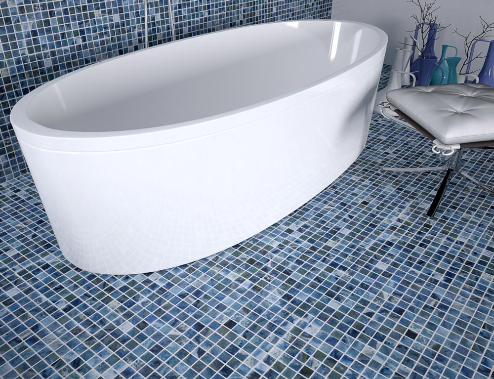 Mythos Delfos Blue 1"x1" Glass Mosaic - image 3