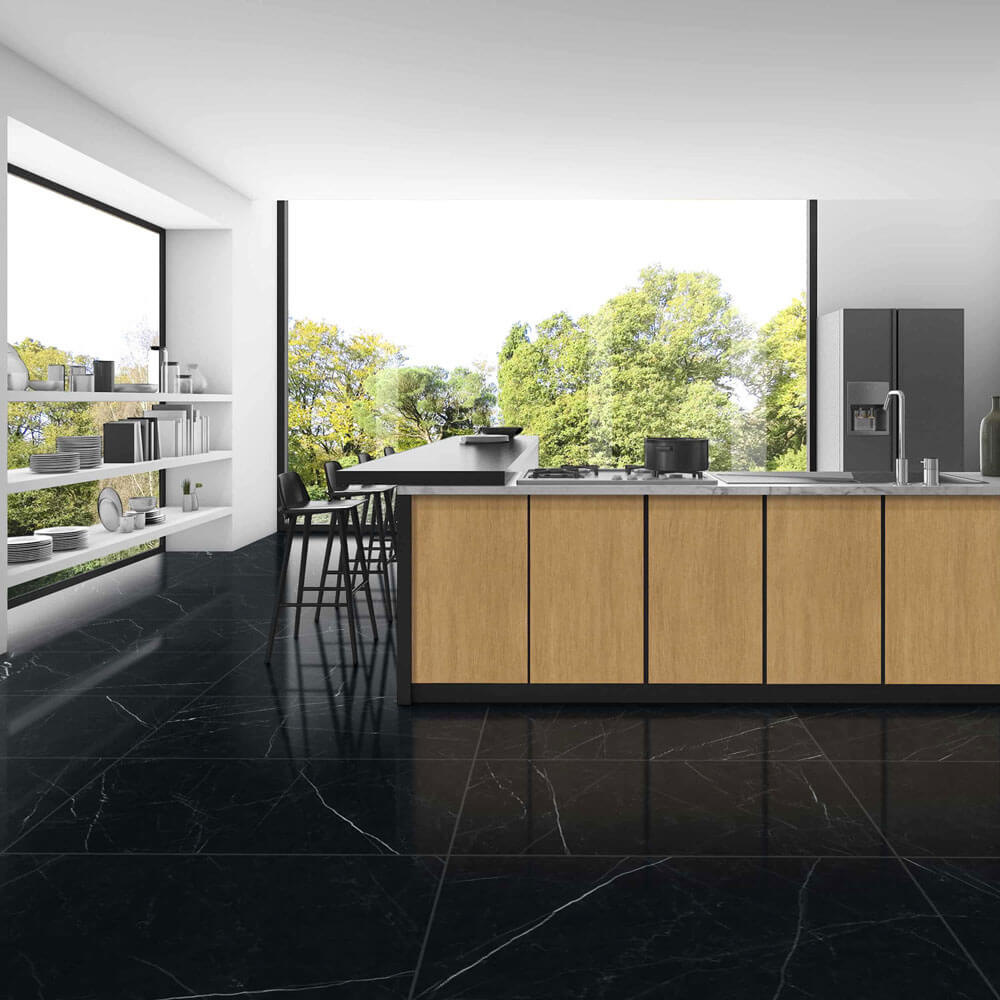 Marmi Classici Nero Marquina Polished Porcelain Tile - image 4