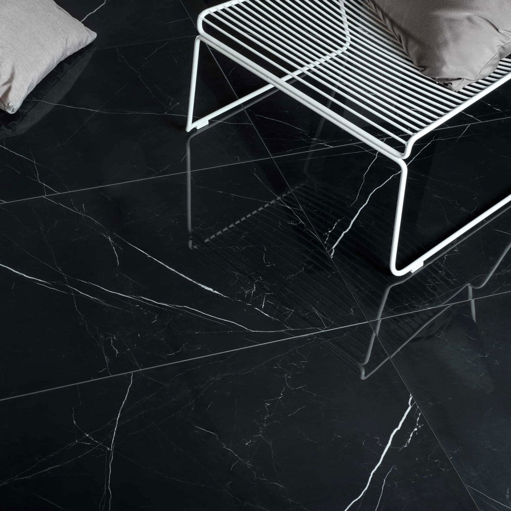 Marmi Classici Nero Marquina Polished Porcelain Tile - image 3