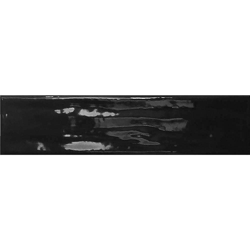 Oceani Black 2.5"x10" Glossy Porcelain Tile - image 1