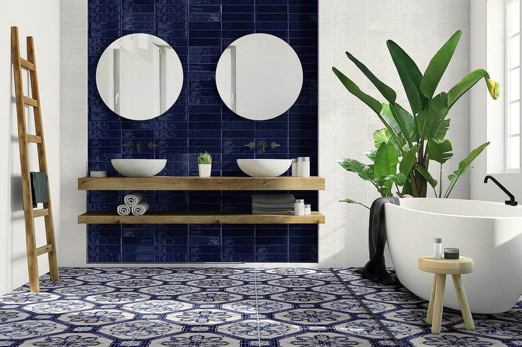 Oceani Blue 2.5"x10" Glossy Porcelain Tile - image 2