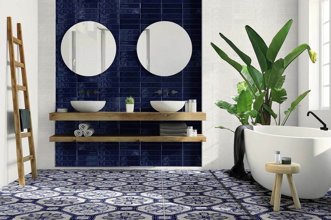 Oceani Blue 2.5"x10" Glossy Porcelain Tile - image 2