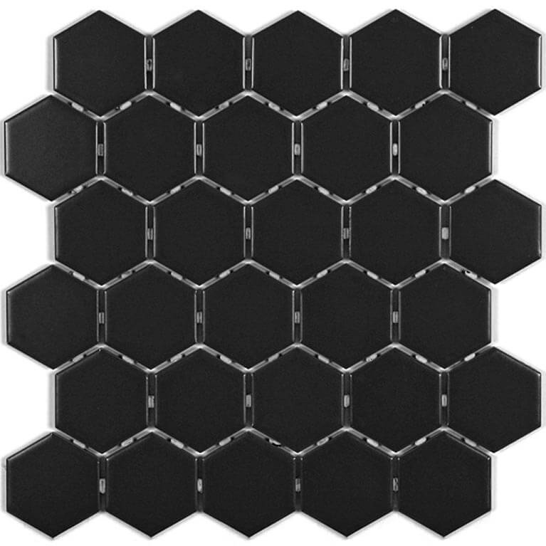 Ontario 2" Hexagon Black