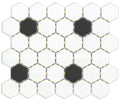 Ontario 2" Hexagon White+Black Blend - image 1