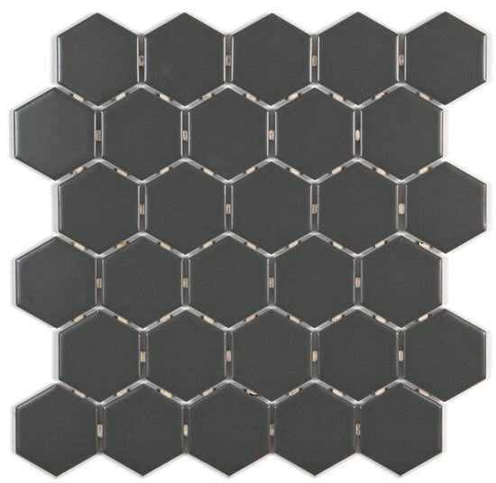 Ontario 2" Hexagon Dark Grey