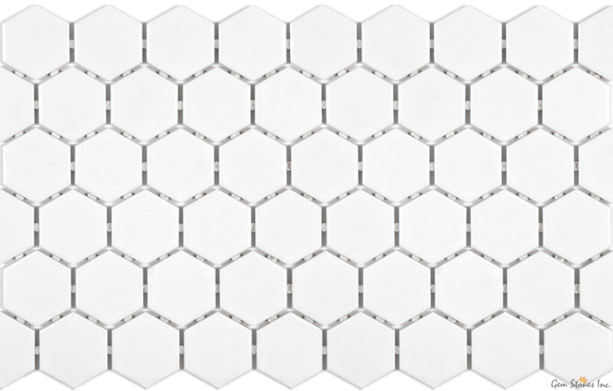 Ontario 2" Hexagon Snow White - image 2