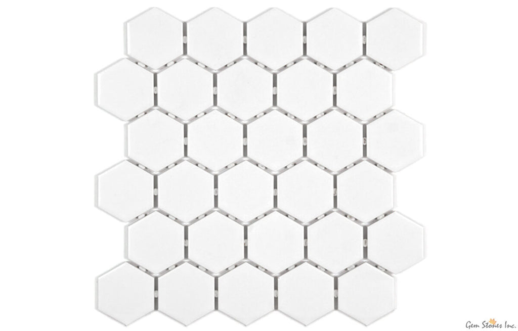 Ontario 2" Hexagon Snow White - image 1