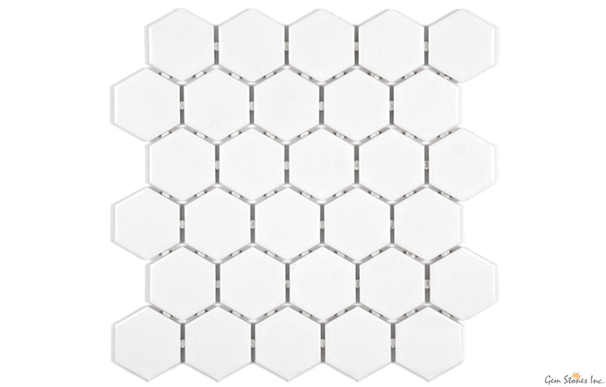 Ontario 2" Hexagon Snow White - image 1