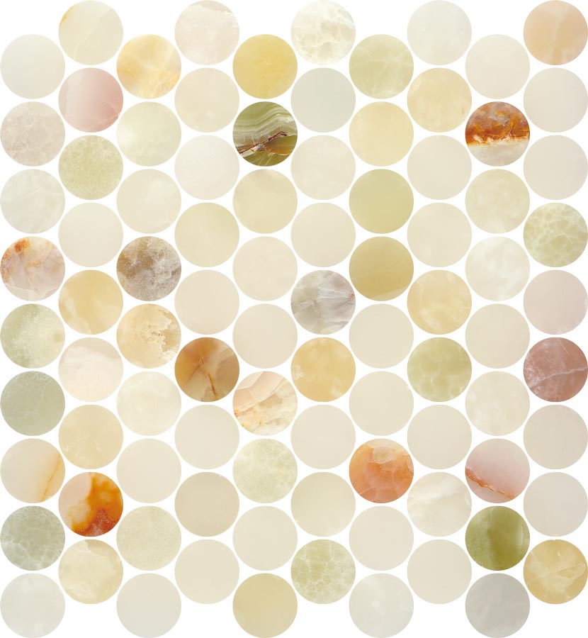 Orchid Onyx 1.25" Penny Round Polished Mosaic - image 3