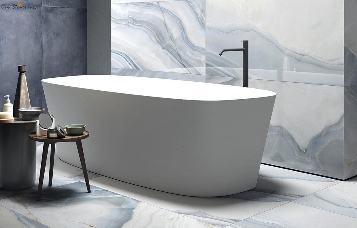 Oro Agata Blue Porcelain Tile - image 3