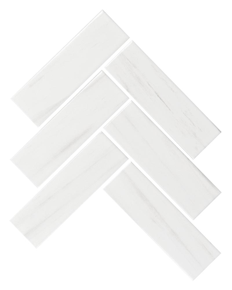 Dolomite 2"x6" Herringbone Matte Porcelain Mosaic - image 1