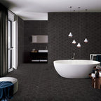 Porcelain-K Carbone 4" Hexagon Matte Porcelain Mosaic - image 3