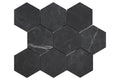 Porcelain-K Carbone 4" Hexagon Matte Porcelain Mosaic - image 1