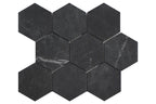 Porcelain-K Carbone 4" Hexagon Matte Porcelain Mosaic - image 1