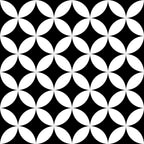 Retromix Circle BWNS 6"x6" Matte Porcelain Tile - image 1