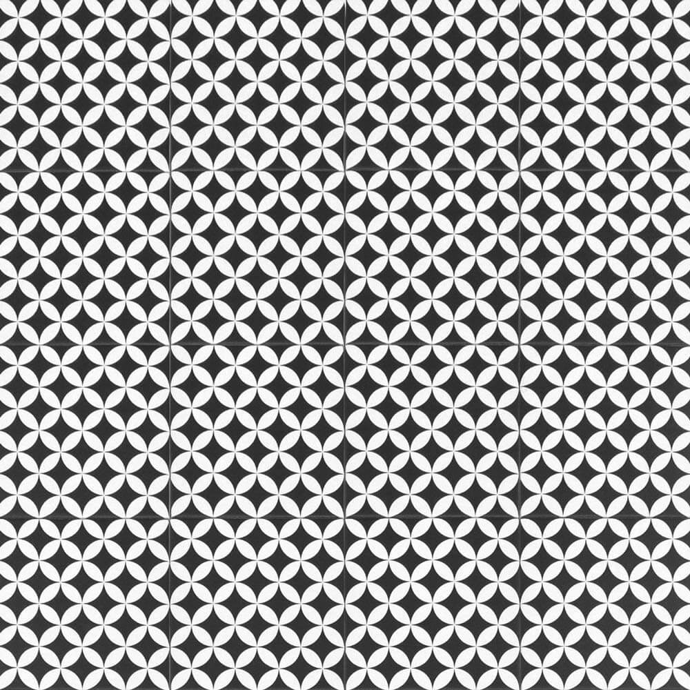 Retromix Circle BWNS 6"x6" Matte Porcelain Tile - image 2