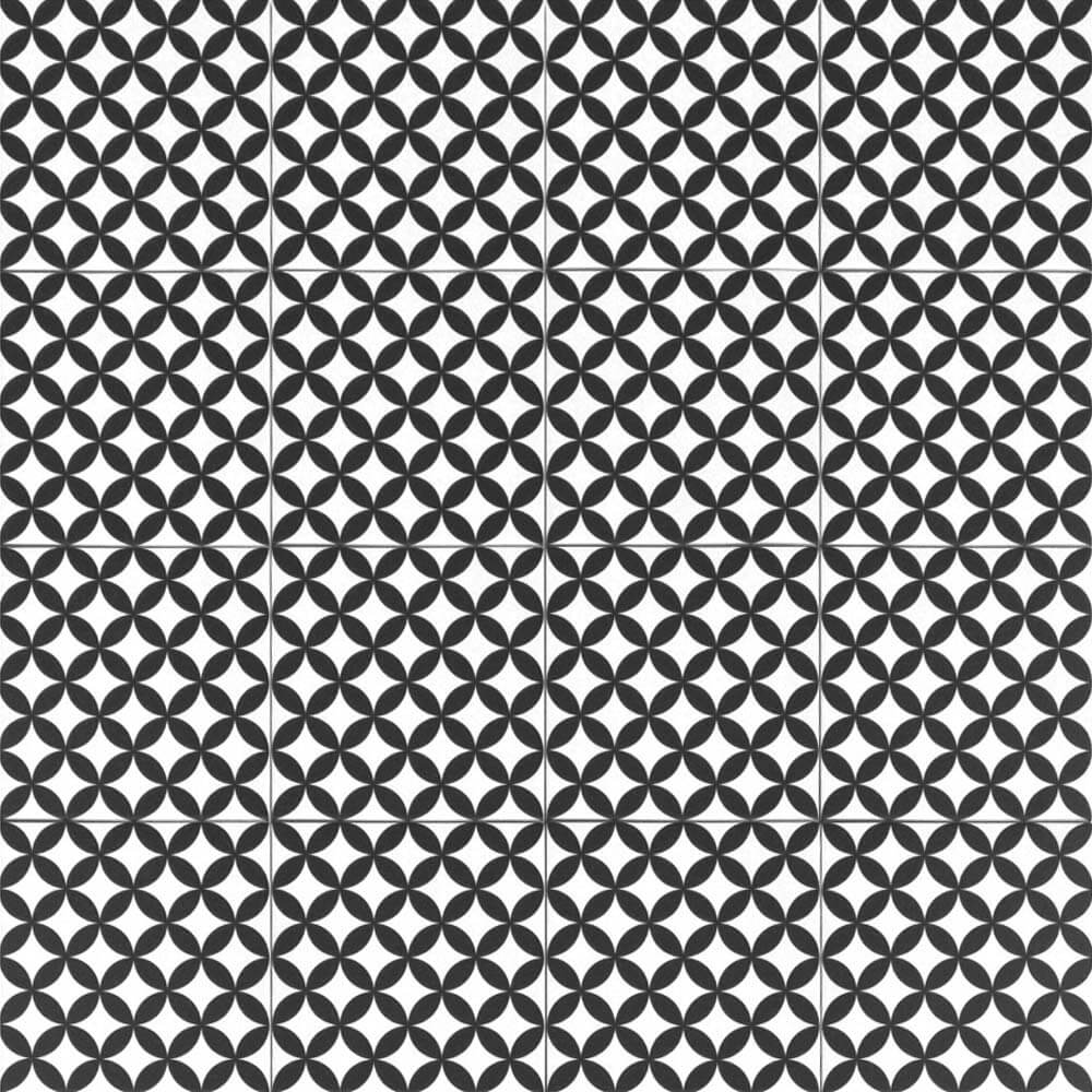 Retromix Circle BWPS 6"x6" Matte Porcelain Tile - image 2