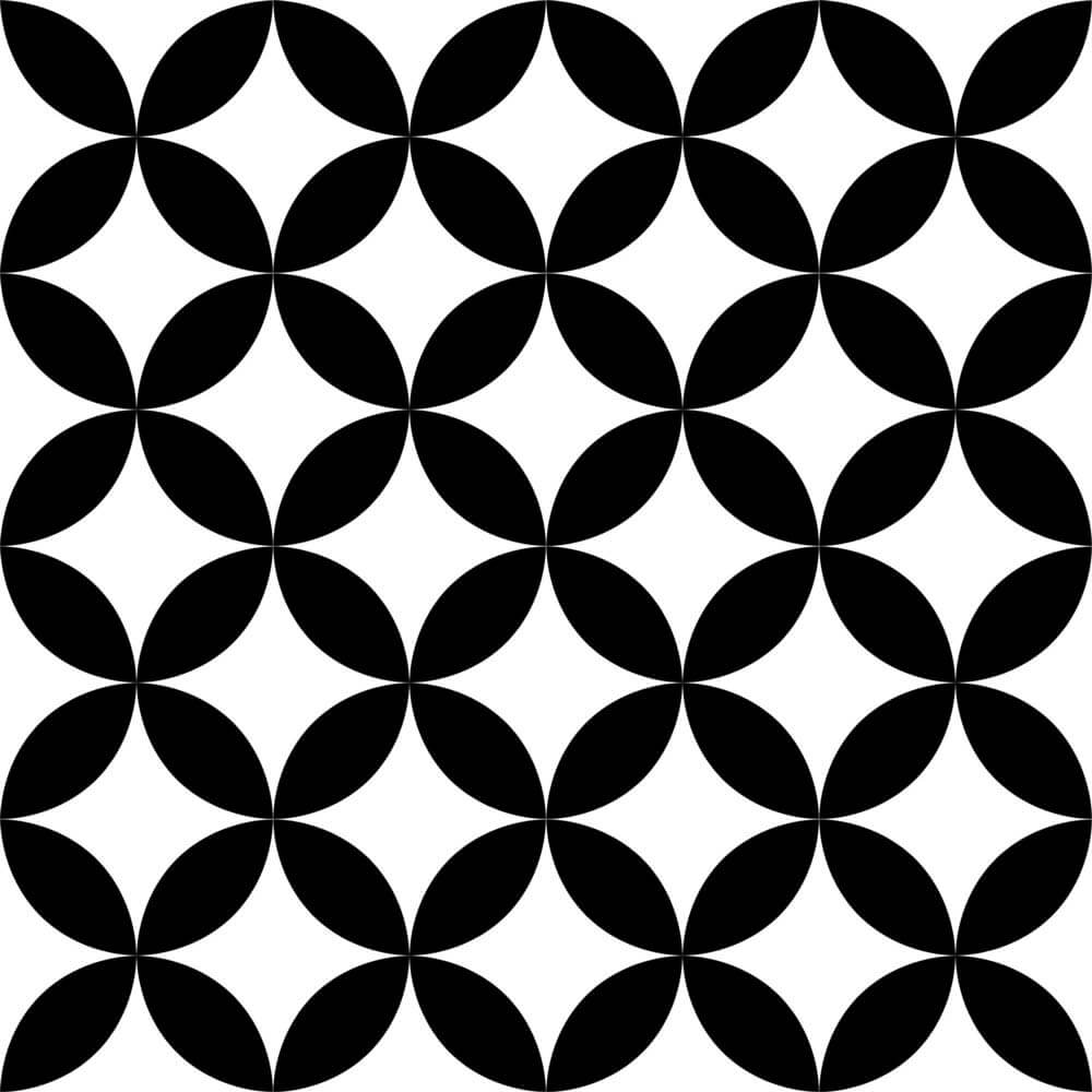 Retromix Circle BWPS 6"x6" Matte Porcelain Tile - image 1