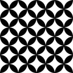 Retromix Circle BWPS 6"x6" Matte Porcelain Tile - image 1