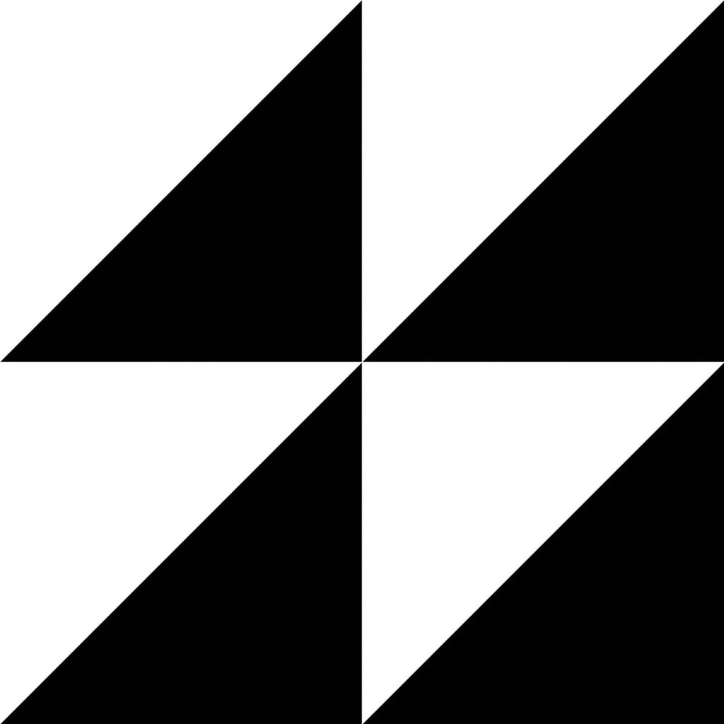 Retromix Triangle BWM 6"x6" Matte Porcelain Tile - image 1