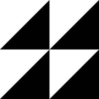 Retromix Triangle BWM 6"x6" Matte Porcelain Tile - image 1