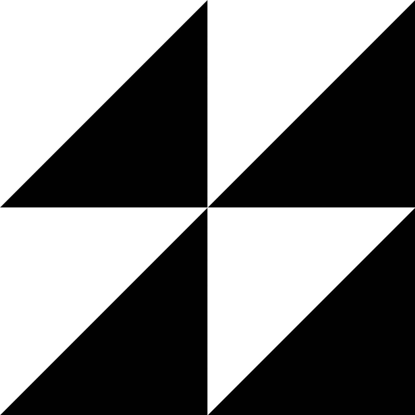 Retromix Triangle BWM 6"x6" Matte Porcelain Tile - image 1