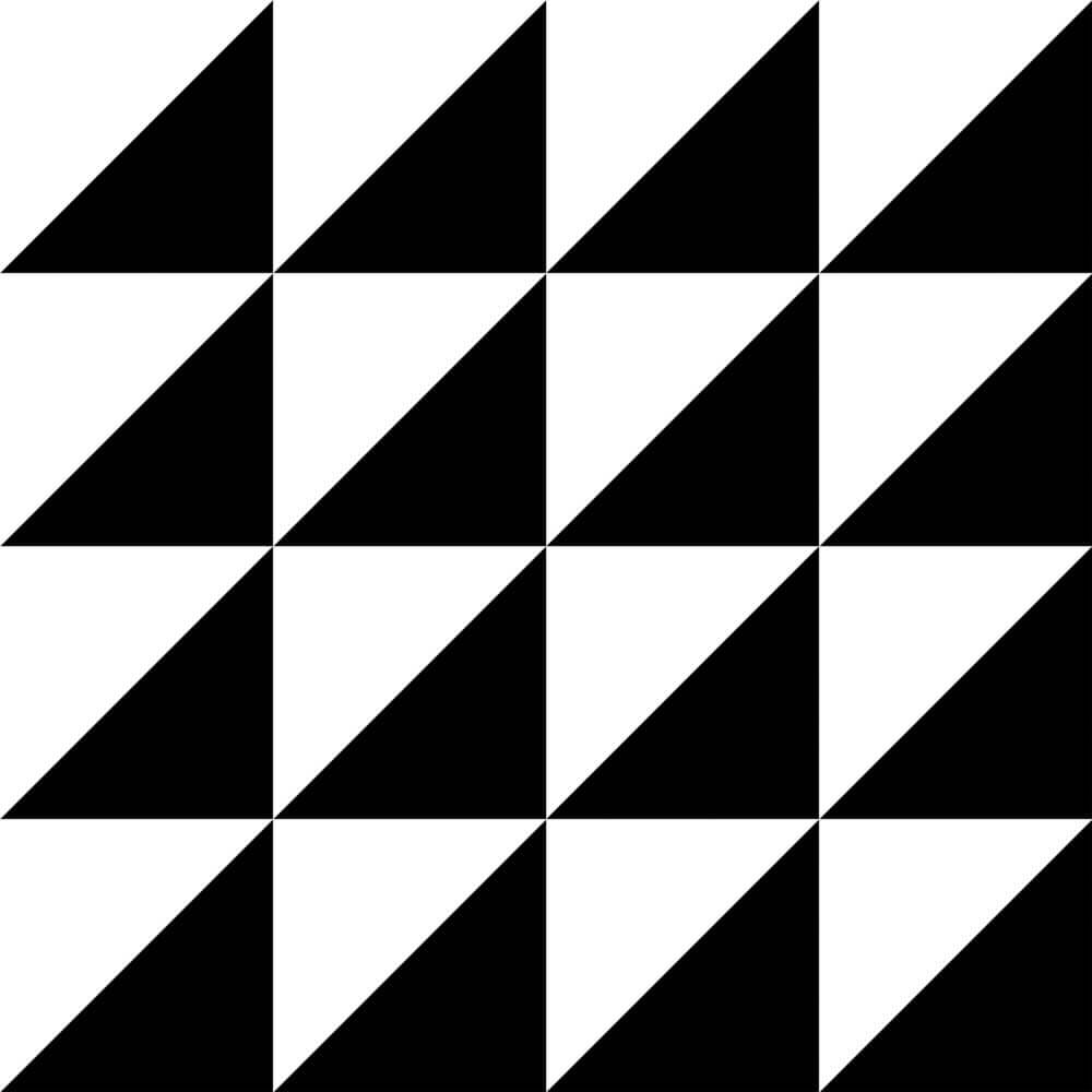 Retromix Triangle BWS 6"x6" Matte Porcelain Tile - image 1