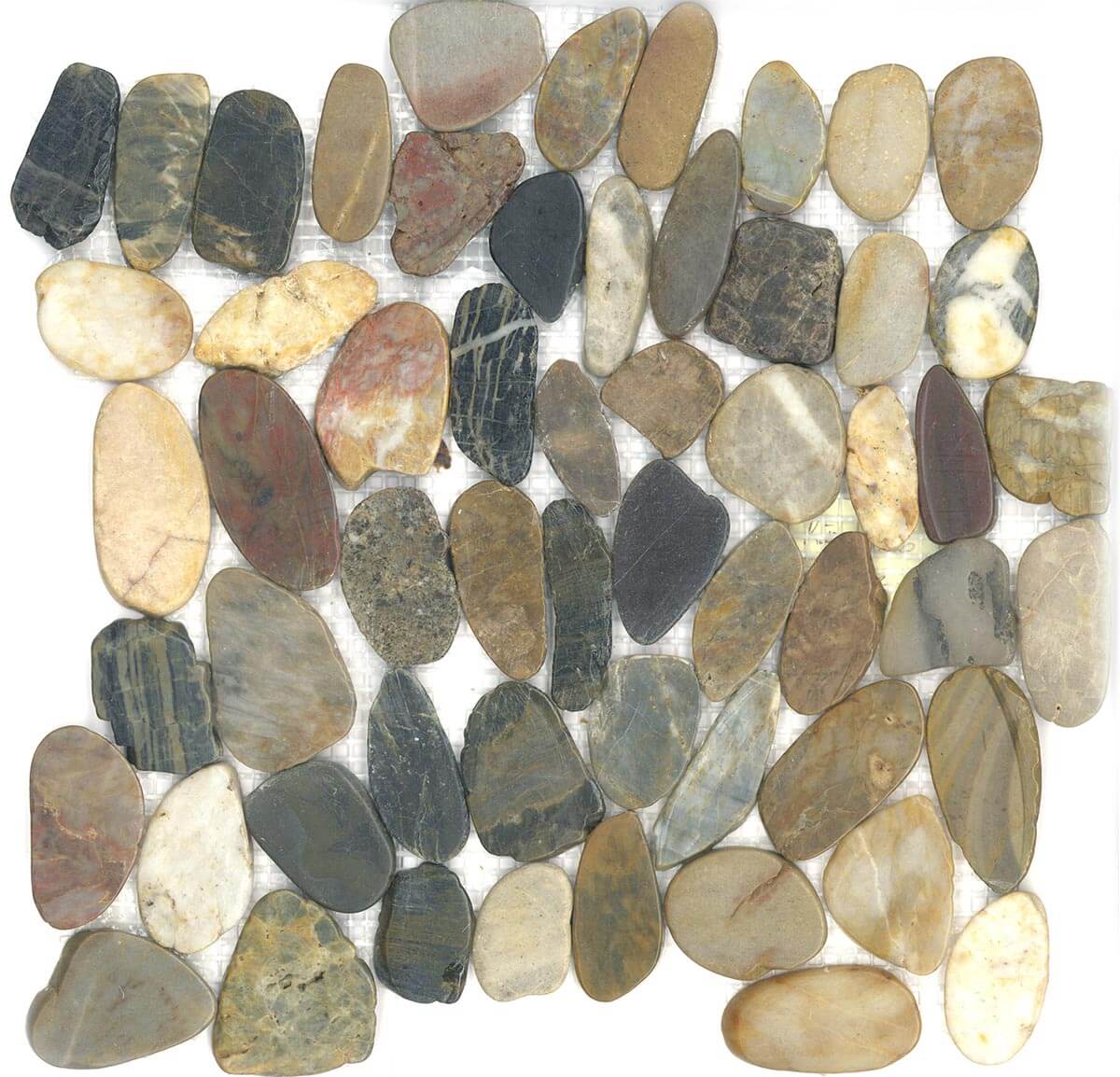 Riverstone Multicolour Polished Pebble Mosaic - image 1