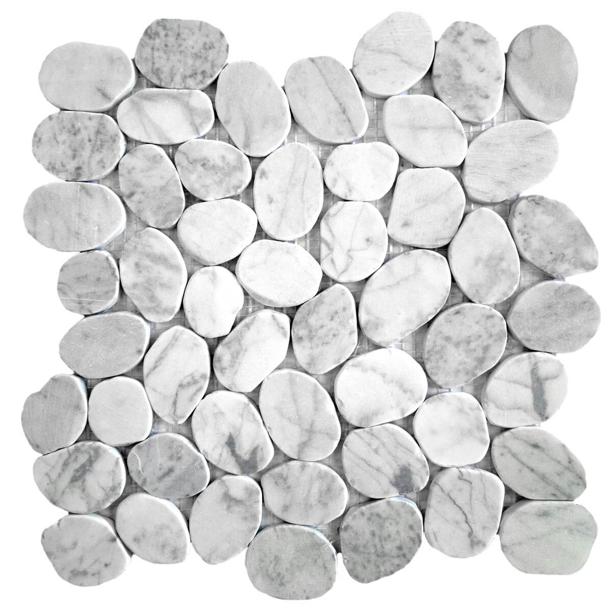 Riverstone White Honed Pebble Mosaic - image 1