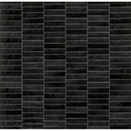 Saturn Nero Magma 2.5"x9.5" Glossy Porcelain Tile - image 1