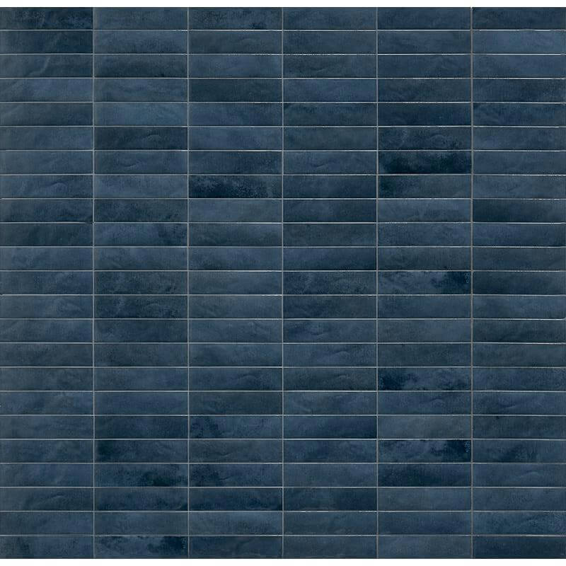 Saturn Blue Galassia 2.5"x9.5" Glossy Porcelain Tile - image 1