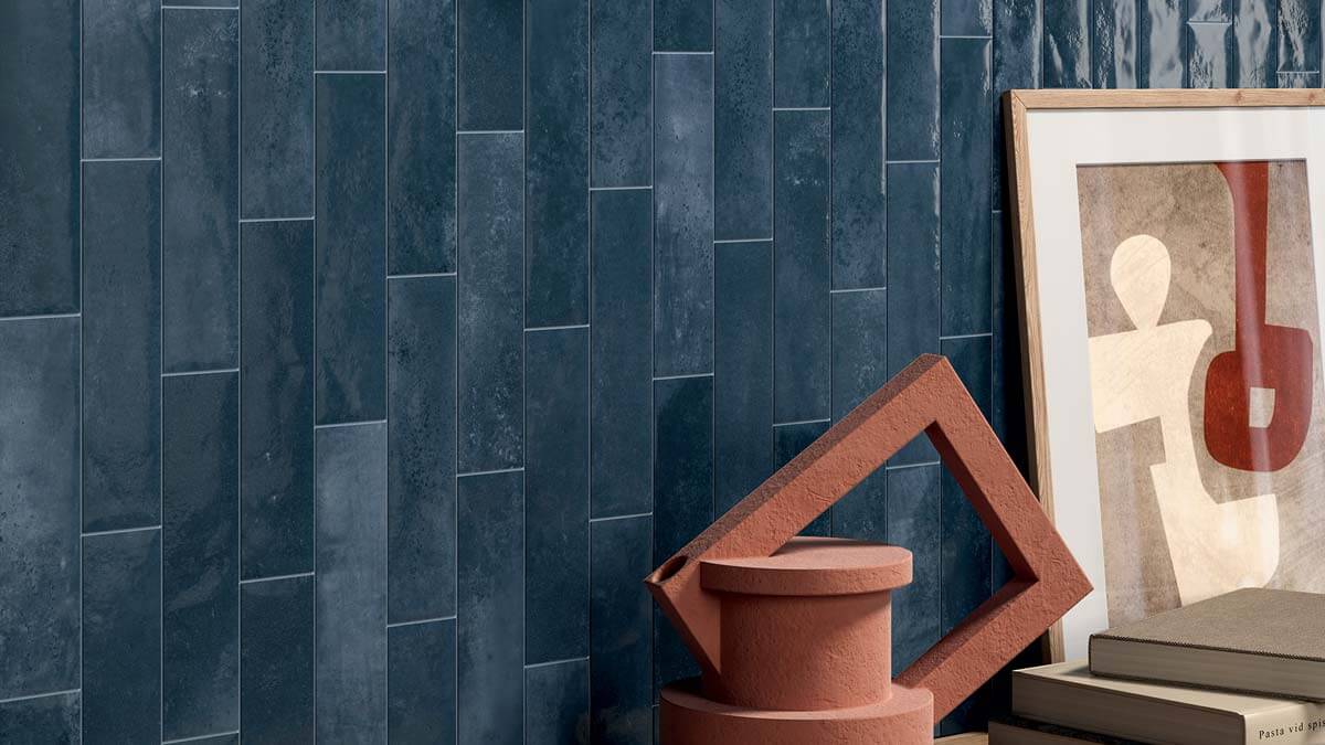 Saturn Blue Galassia 2.5"x9.5" Glossy Porcelain Tile - image 4