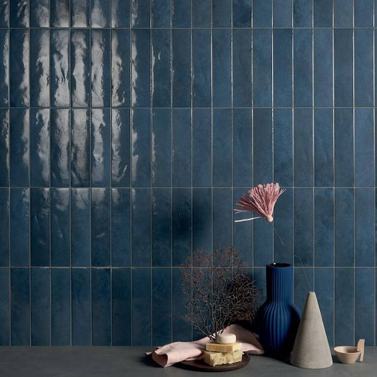 Saturn Blue Galassia 2.5"x9.5" Glossy Porcelain Tile - image 3