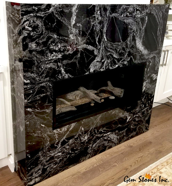 Silver Waves Granite Fireplace Cladding