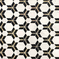 Star Hexagon China White + Black Marble Mosaic - image 1