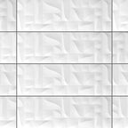 Superwhite Geometric Ceramic Wall Tile - image 1