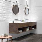 Superwhite Geometric Ceramic Wall Tile - image 2