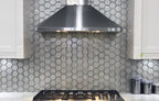 Swiss Platinum 3" Glass Hexagon Mosaic - image 2