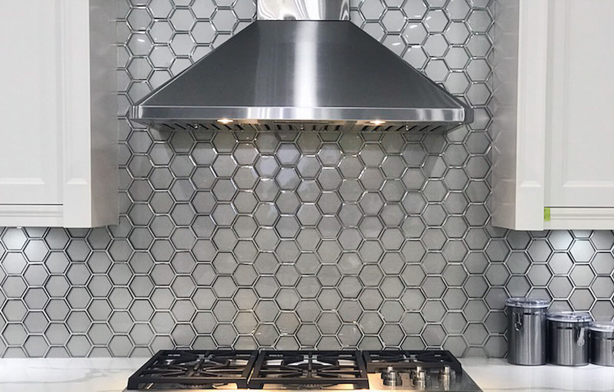 Swiss Platinum 3" Glass Hexagon Mosaic - image 2