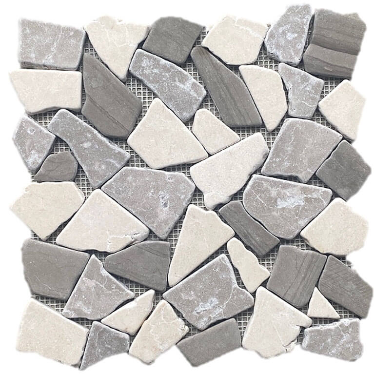 Taupe Tumbled Honed Pebble Mosaic - image 1