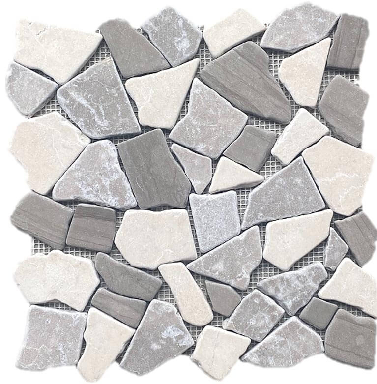 Taupe Tumbled Honed Pebble Mosaic - image 2