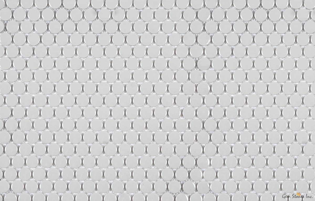 Tender Grey Penny Round Mosaic - image 1