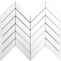 Thassos Chevron 1"x4" Polished Marble Mosaic - image 1